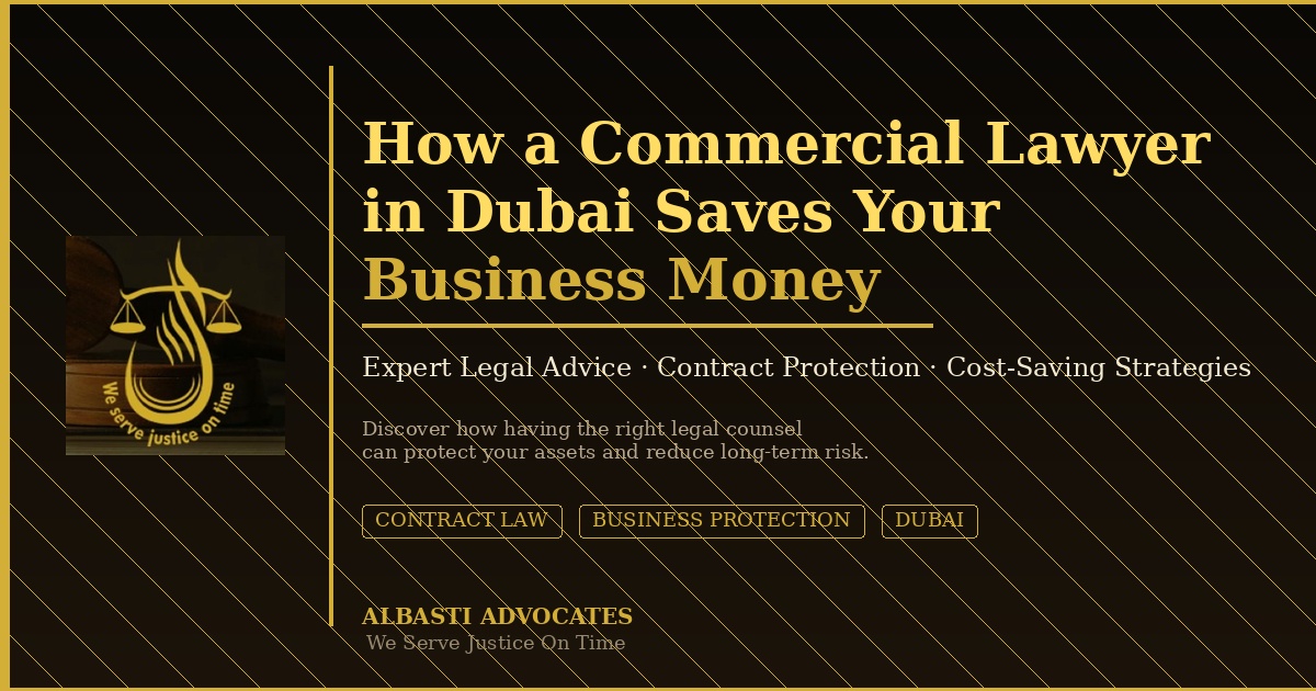 How a Commercial Lawyer in Dubai Saves Your Business Money
